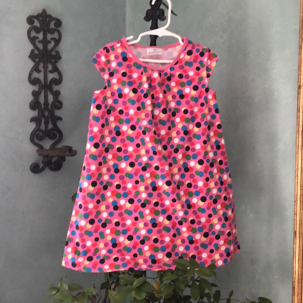 Hanna Andersson polka dot dress 100% cotton 120